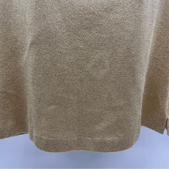 St. John Gold Metallic Santana Knit Tank Top w/Scoop Neck Women's Size M - Picture 6 of 7